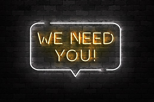 We Need You Neon Sign